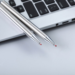 Cross-border metal neutral water pen, stainless steel full steel round ballpoint pen, business advertisement gift pen