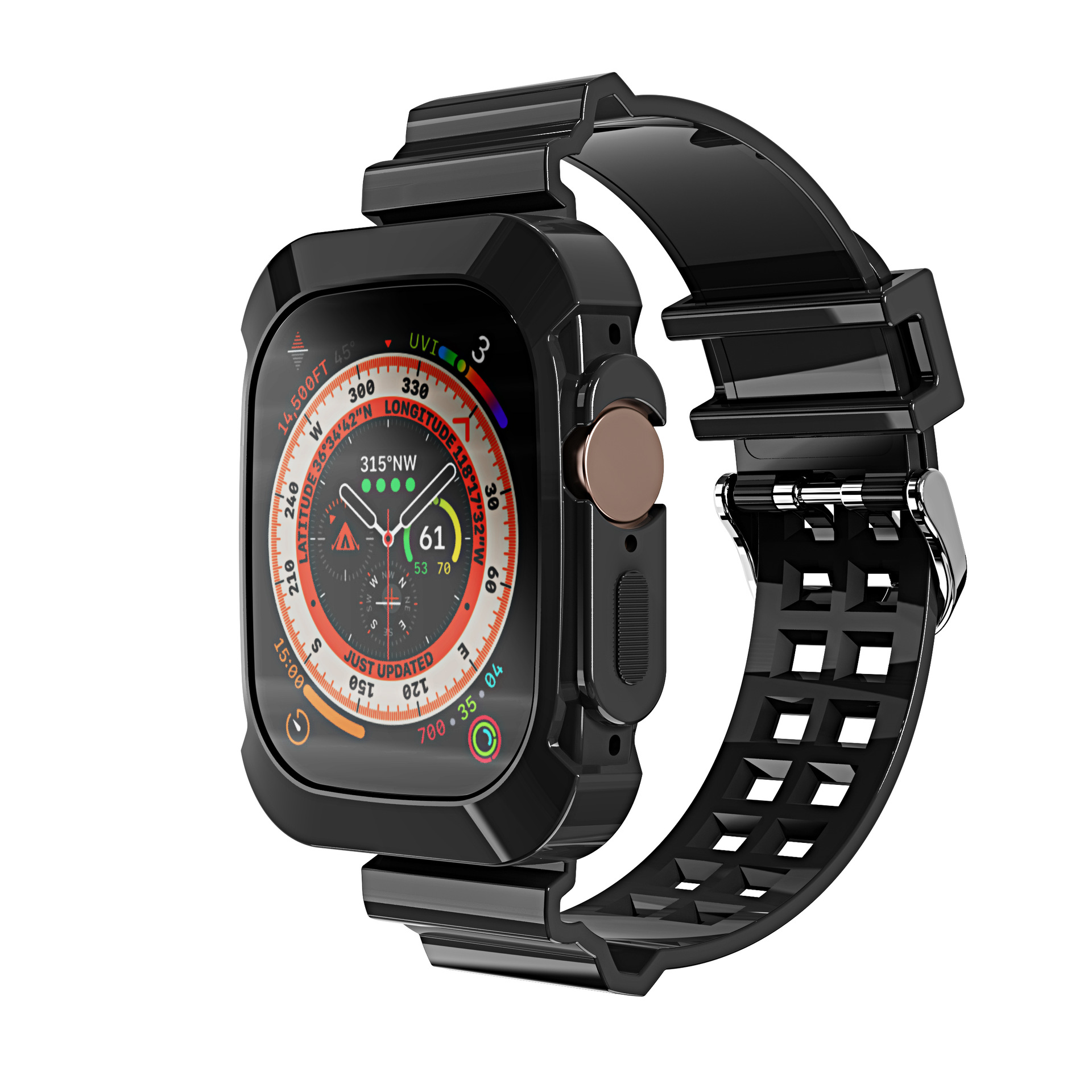 Aplicable applewatch banda de reloj transparente Apple transparente glaciar reloj banda iwatch transparente banda de reloj inteligente S9