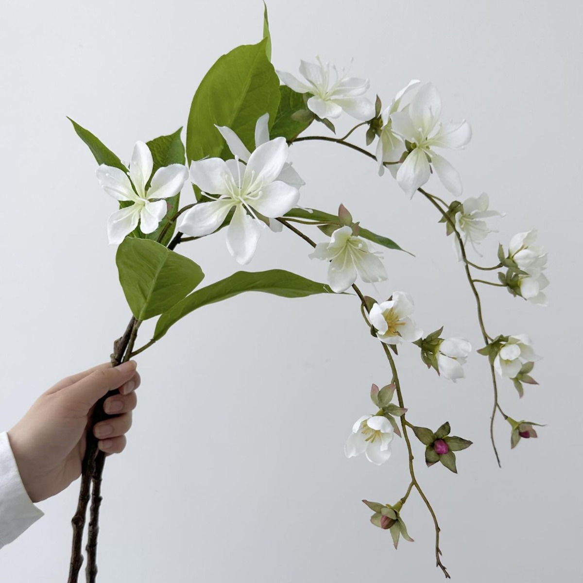 Impresión 3D de flores de seda de jazmín de impresión de flores falsas de alta calidad solo flores de decoración de paisajes interiores