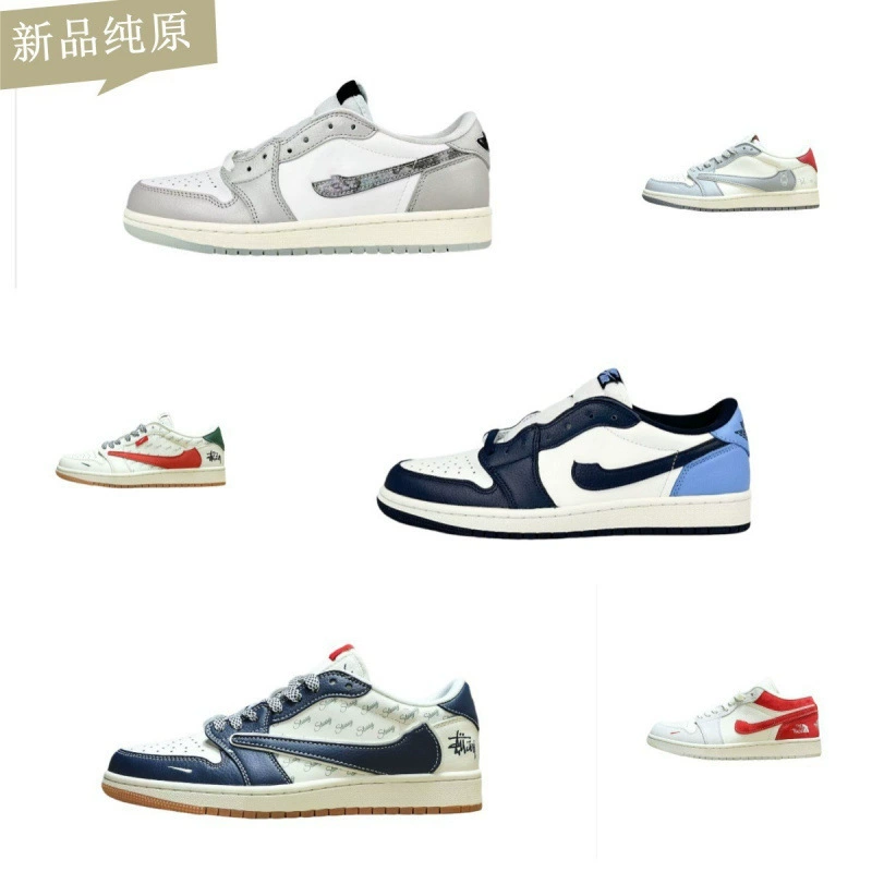 Оригинальные туфли Putian Pure AJ1 Swoosh, мужские низкие женские кроссовки, баскетбольные кроссовки Year of the Snake, черные баскетбольные кроссовки AJ1 с молнией