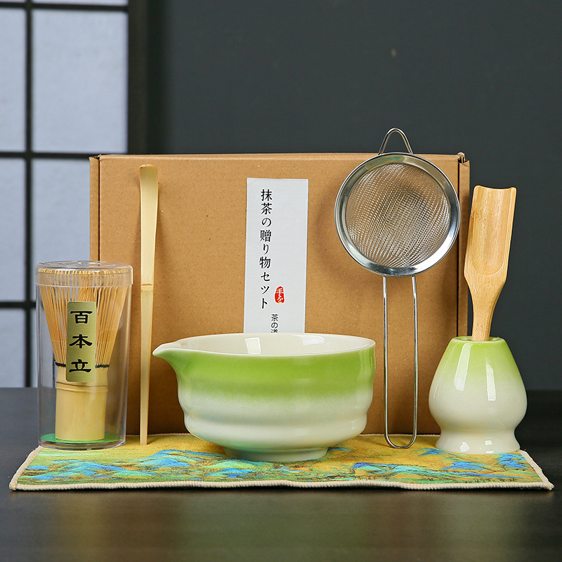 Transfronterizo exclusivo para el set de té Matcha japonés caja de regalo de té Matcha cepillo de té de 100 libros de té Matcha de la dinastía Song