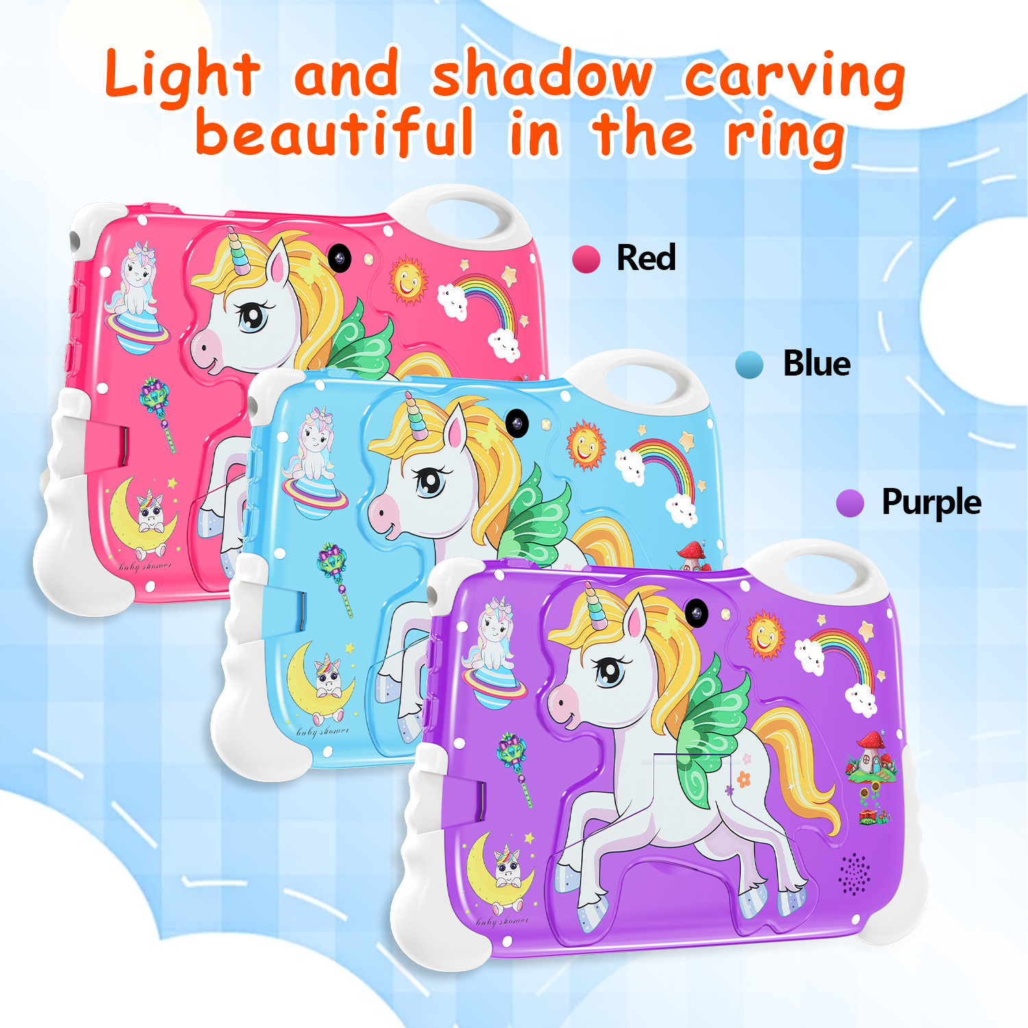 New Model Notebook Android Smart 2025 Unicorn 7inch Children's Tablet Cross-Border Bluetooth Export Order
