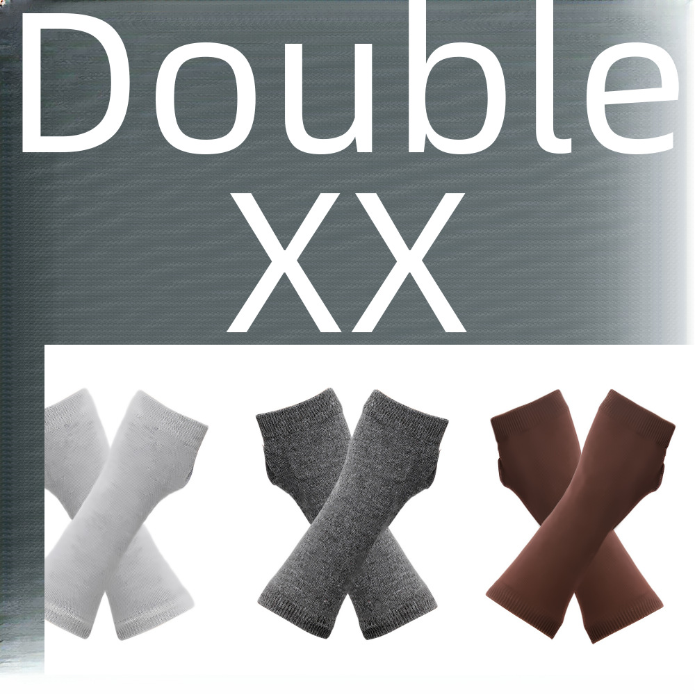 Cross-border Knitted Finger-leaking Gloves cospla Anime Striped Finger-wearing Wrist Sleeve Children's Finger-exposed Arm Sleeve Thin_voghion.com