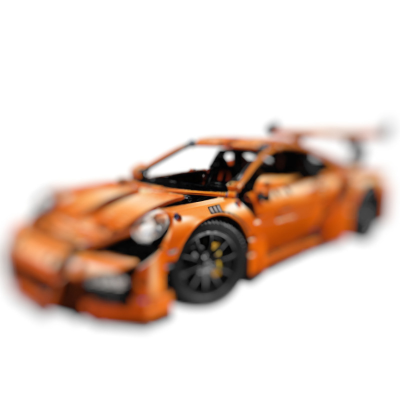 Compatible with Lego 42056 Orange Porsche 911Gt3Rs Sports Car Model Assembly Building Block Toys Educational Toys for Boys