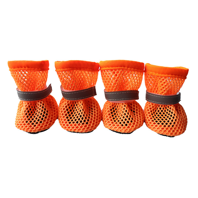 오렌지색 메쉬 슈즈