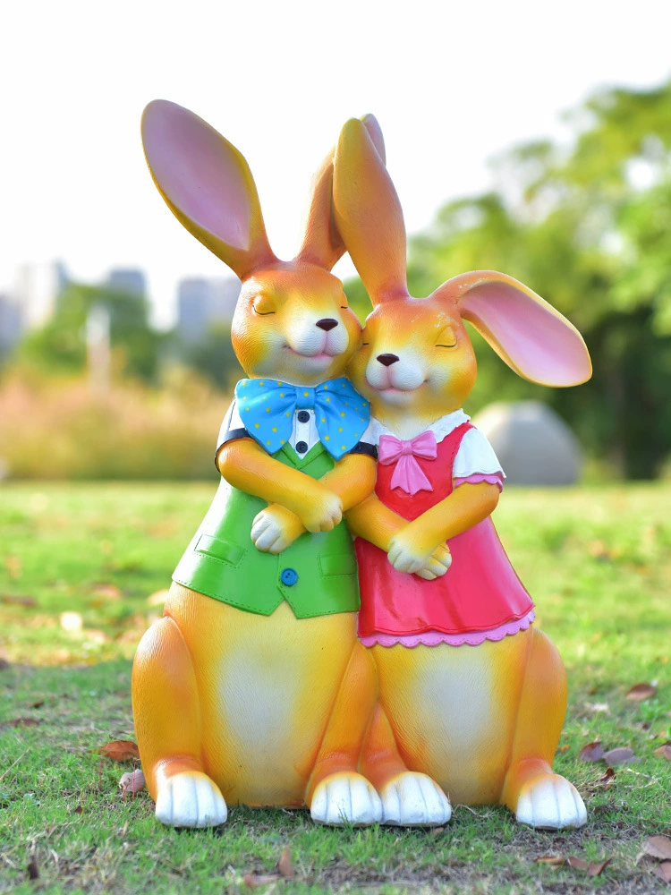 Кролик Пол Украшения Животных Двор Солнечные Огни Детский Сад Двор Пейзаж Украшения Терраса Сад Макет