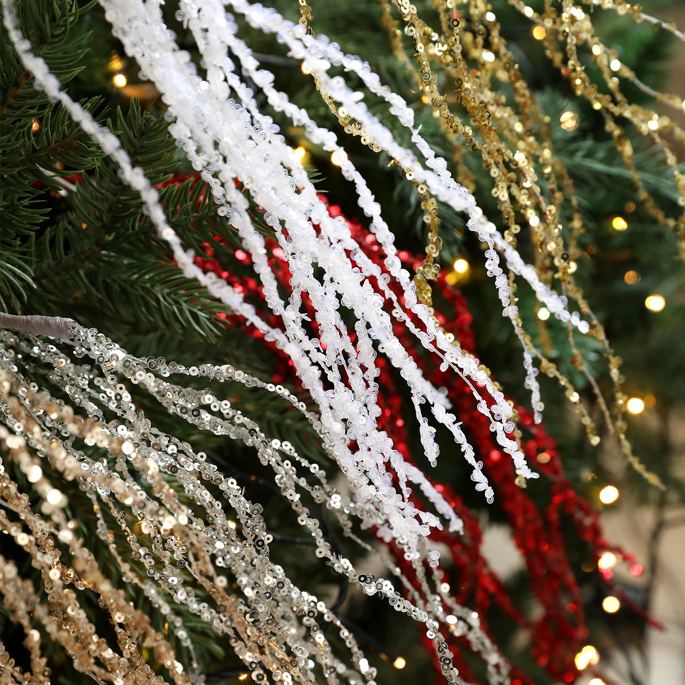 Nuevo pegado esquinilla perforación de frascos espigas de trigo perforación de flores de Navidad un solo paquete de árbol de Navidad caña decoración