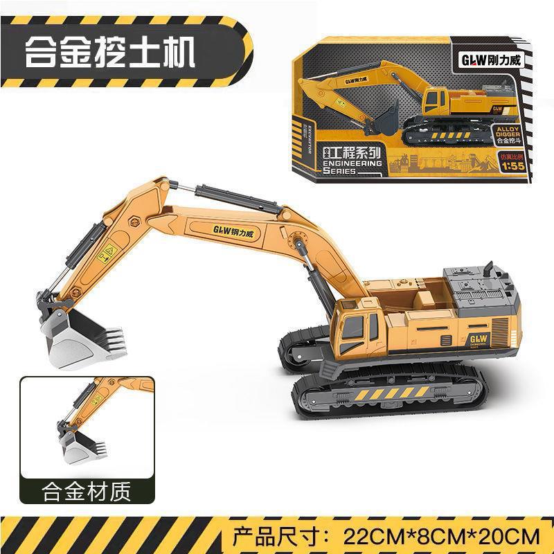 Vehículo de ingeniería de aleación excavadora grúa bulldozer transporte camión gran camión mezclador de cemento grúa rodadora camión juguetes