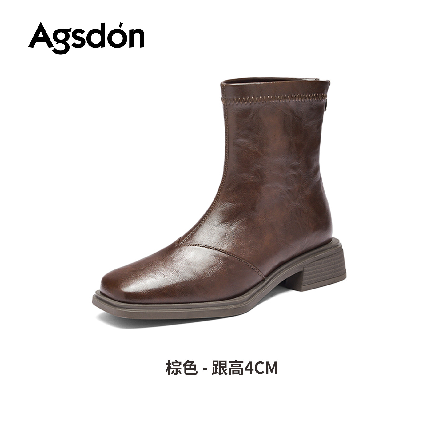 Augusto Lion Martin botas para mujeres 2026 nuevo otoño invierno Chelsea botas de tubo de tabaco gruesas botas negras de lana image 7