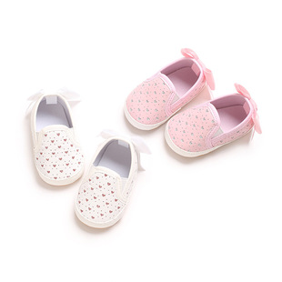 Li Haisheng Spring Baby Girl Princess Shoes Casual Non-slip Bow Toddler Soft-soled Back Heeled Shoes