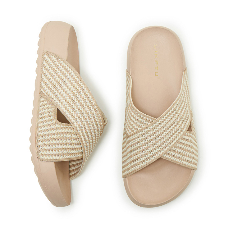 Dép sandal nữ xỏ ngón đế dày thoáng khí, nhẹ êm, phù hợp mùa hè — màu đen, màu hồng, màu kaki, màu mơ chi tiết 35