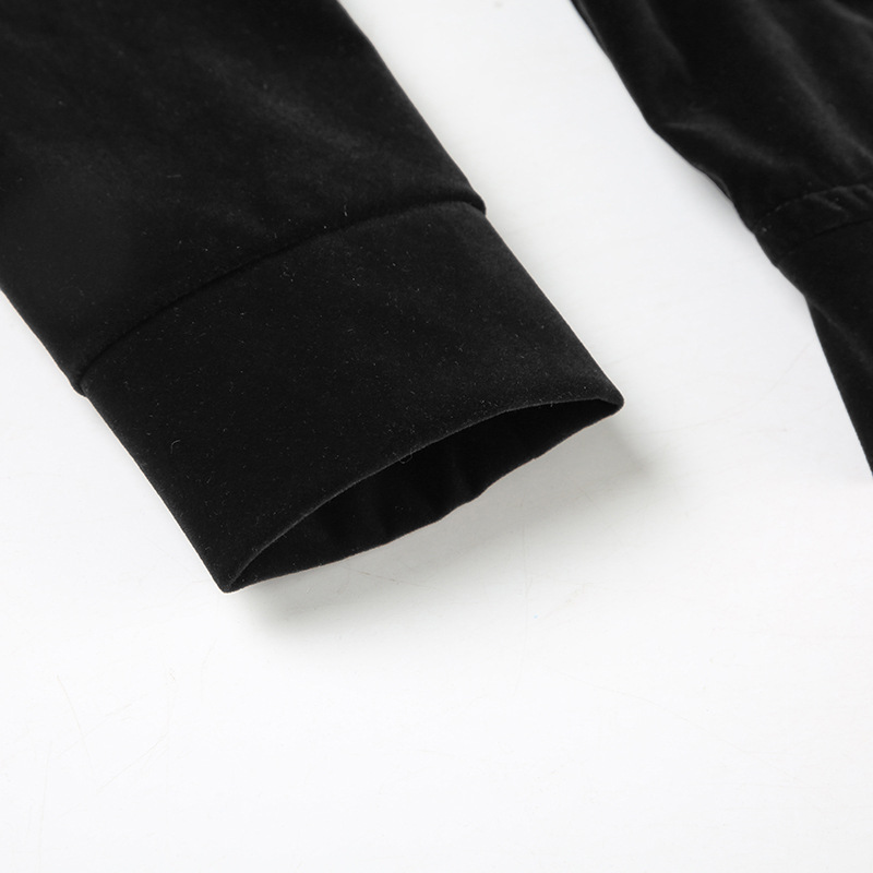 Women Fur Stitching Hooded Zip Cardigan Pocket Design Jacket Autumn Winter Solid Color Sexy Velvet Coat