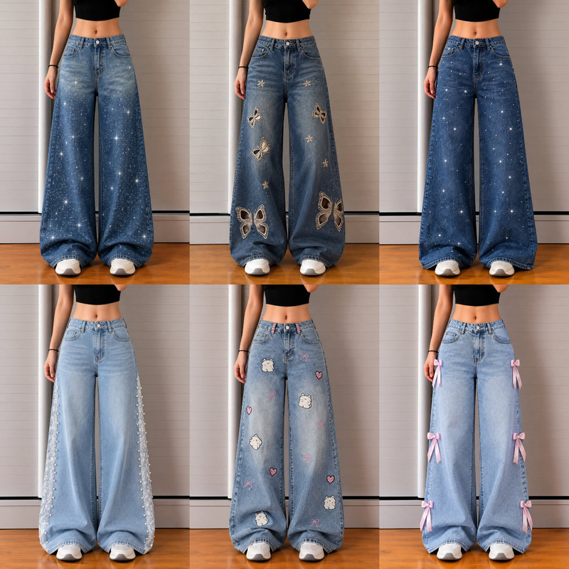 Boyfriend jeans available women's straight-leg jeans wholesale long pants women's cargo jeans Boyfriend jeans available women's straight-leg jeans wholesale long pants women's cargo jeans
