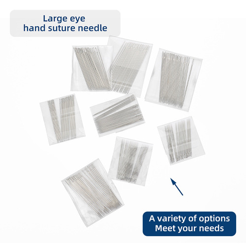 Manufacturer wholesale C1-10 hand sewing needle household large eye steel needle for sewing clothes and quilt needle cross stitch embroidery needle