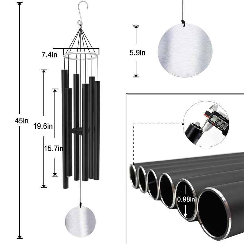 50inch 알루미늄 링 윈드 차임