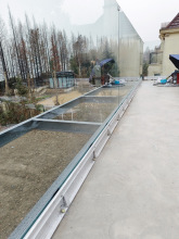 阳台栏杆钢化玻璃不锈钢扶手铝合金U型轨道卡槽户外玻璃护栏底座