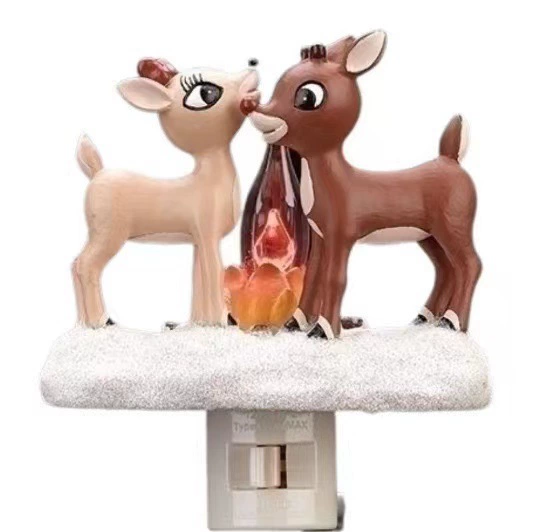 Фигура из смолы для костра-призрачное мерцание, настольная светодиодная ночь, US plug или USB варианты, 13×12×10 см