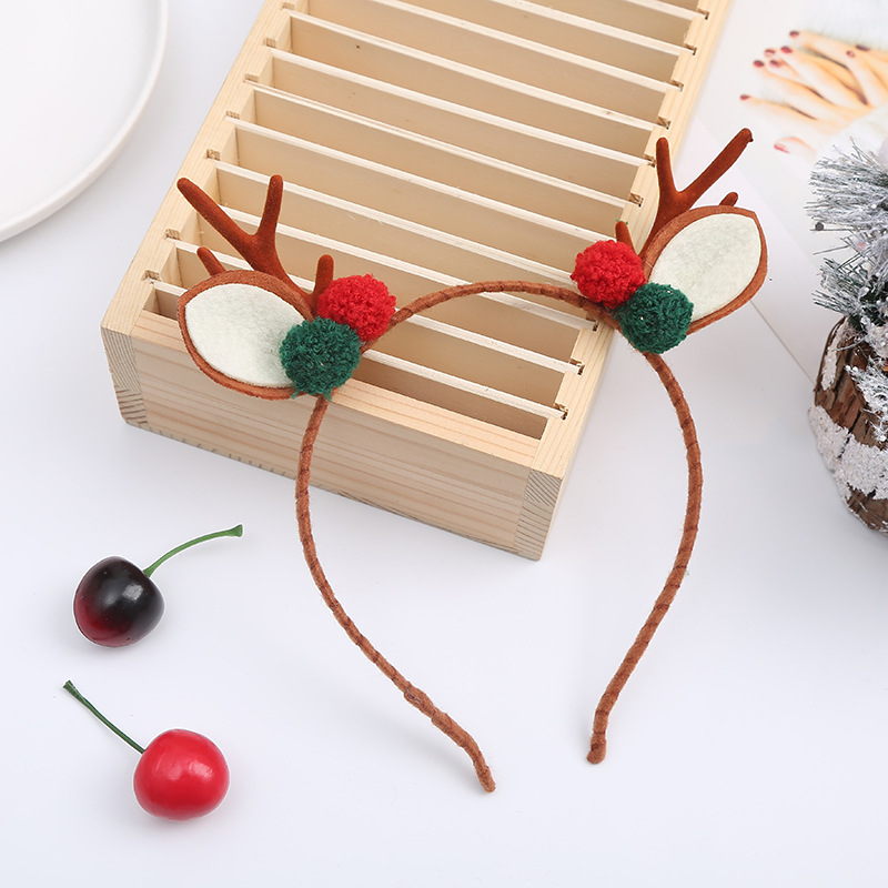 Nuevos adornos de pelo de Navidad corno de ciervo corno alquino corno de pelo corno