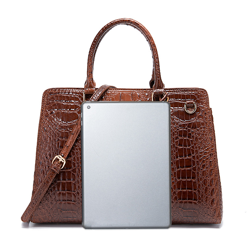 Handheld Crossbody New Women's Bag Brahman Crocodile Pattern_voghion.com