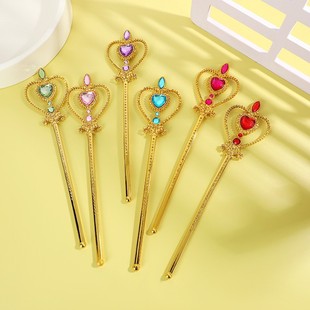 Golden Direct Cartoon Frozen Crown Magic Wand Children's Birthday Party Princess Aisha Series Cane