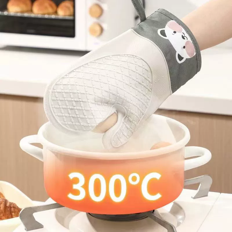Silicone non-slip gloves, anti-scald