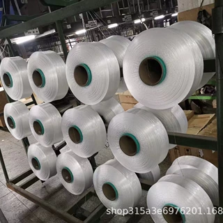 涤纶本白有光高强丝70D-4200D7克旦缝纫织带网布手套高强耐磨