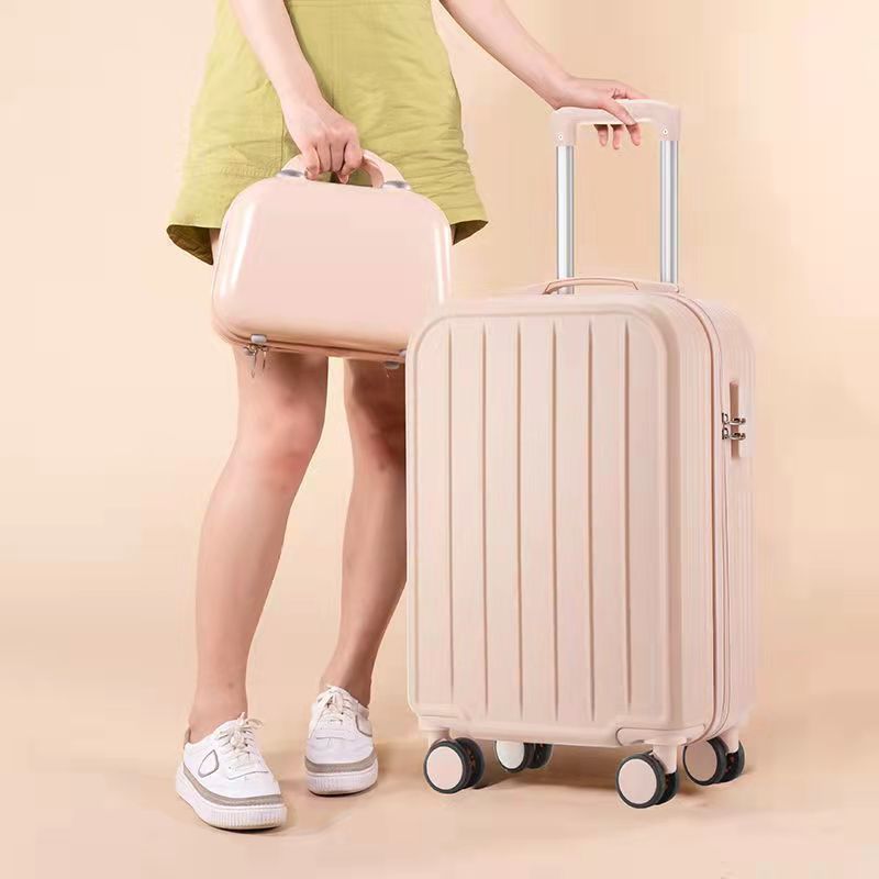 Candy-colored, fresh and cute, Korean style travel suitcase for female students, 20-inch carry-on with universal wheels.
