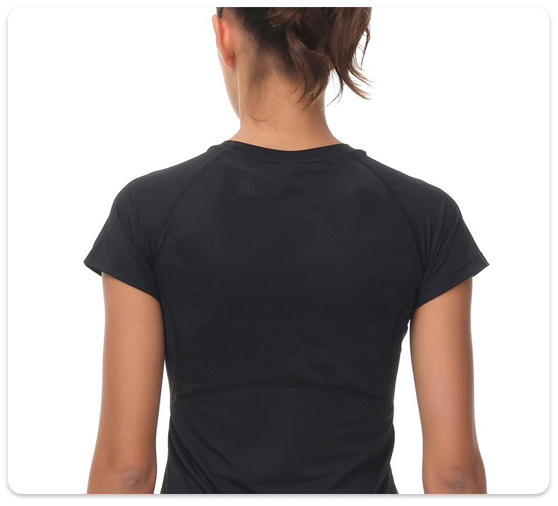 2022新款夏季网球服女 短袖运动T恤透气圆领速干修身衣