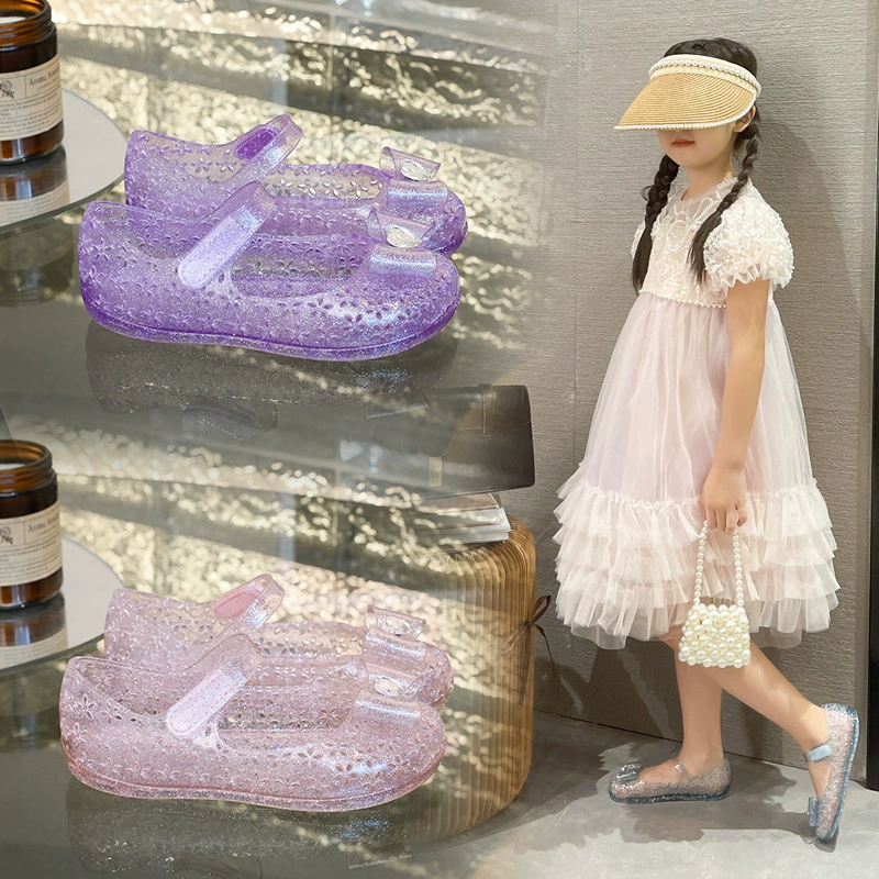 Melisa 2024 для девочек, новая осенняя маленькая девочка, мягкая подошва, обувь с кристаллами принцессы, лук, одиночная обувь оптом