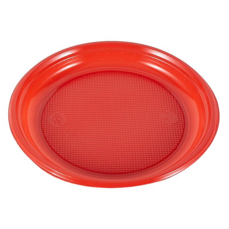 Plato de plástico desechable para comercio exterior, plato de postre de 7 pulgadas, plato de ensalada de 9 pulgadas, plato redondo para platos fríos, vajilla para fiestas, venta al por mayor
