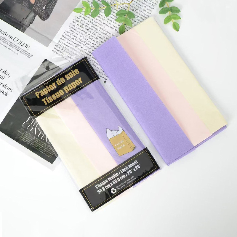 Papel de copia de color Papel de pera Papel de linterna Papel de flores Papel de envolver Tissue paper Color mezclable