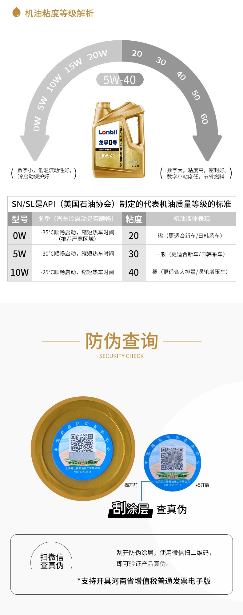 Automobile Oil Fully Synthetic Engine Lubricant Sn Gasoline Car Universal 5W40 Official Genuine Oil 4L