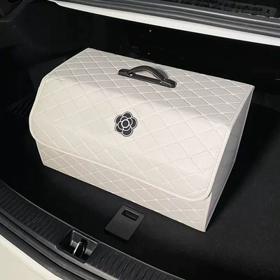 Car storage bag/box | good storage box multi-functional - camellia-white-storage-box-extra-large