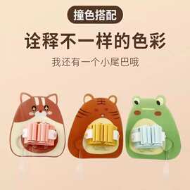 可爱花卡免打孔拖把架收纳夹卫生间扫把架无痕粘胶壁挂式拖把挂钩