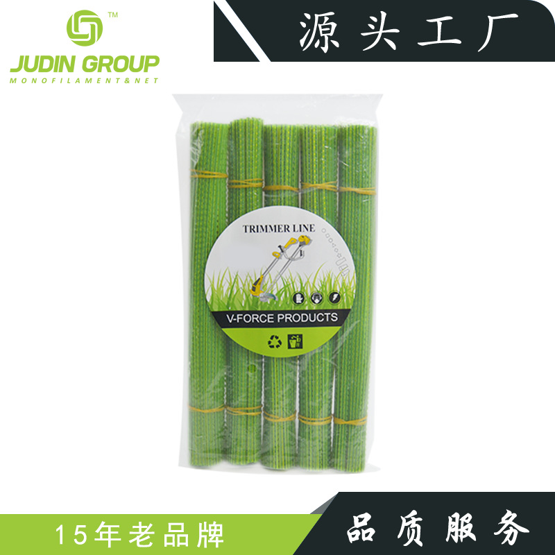 双色锯齿打草绳 割草绳30CM裁断 尼龙割草线 割草绳 打草绳高韧性
