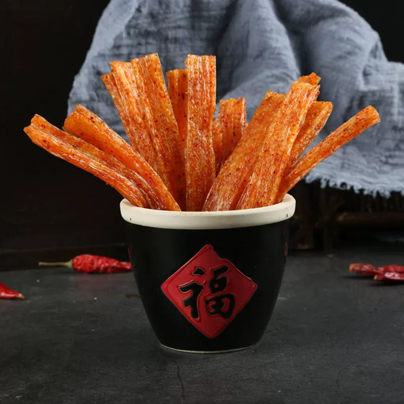 Weilong острые полоски оптом 65g большой глютен острая полоска оптом красная сетка закуски ностальгия классический мульти спецификации