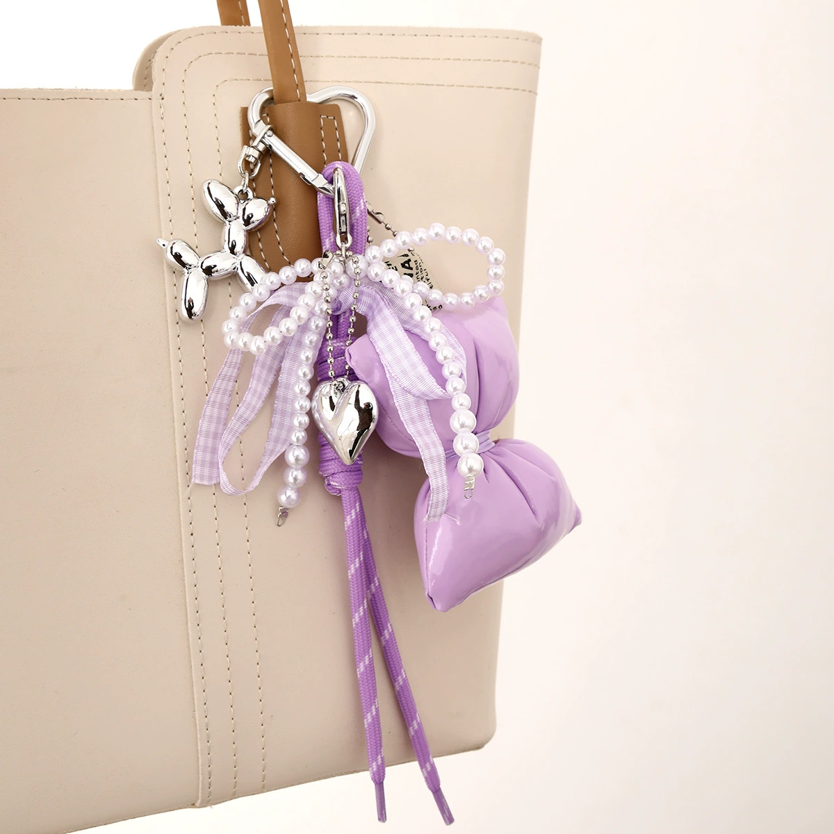 Новый миу жемчужный бант любовный мобильный телефон подвеска креативная дикая нейлонная плетеная веревка брелок подвеска