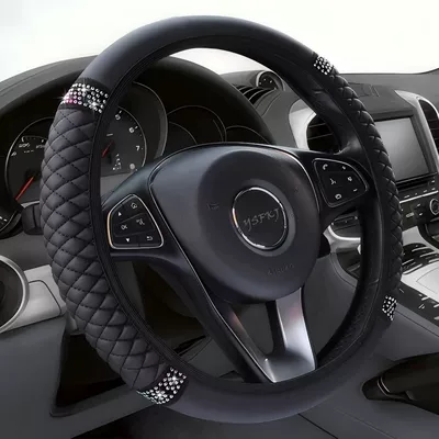 Cross-Border Colorful Rhinestone Car Steering, Steering wheel cover