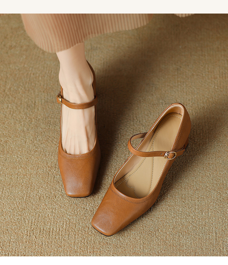 CHIKO Scarlette Square Toe Chunky Heels Mary Jane Shoes