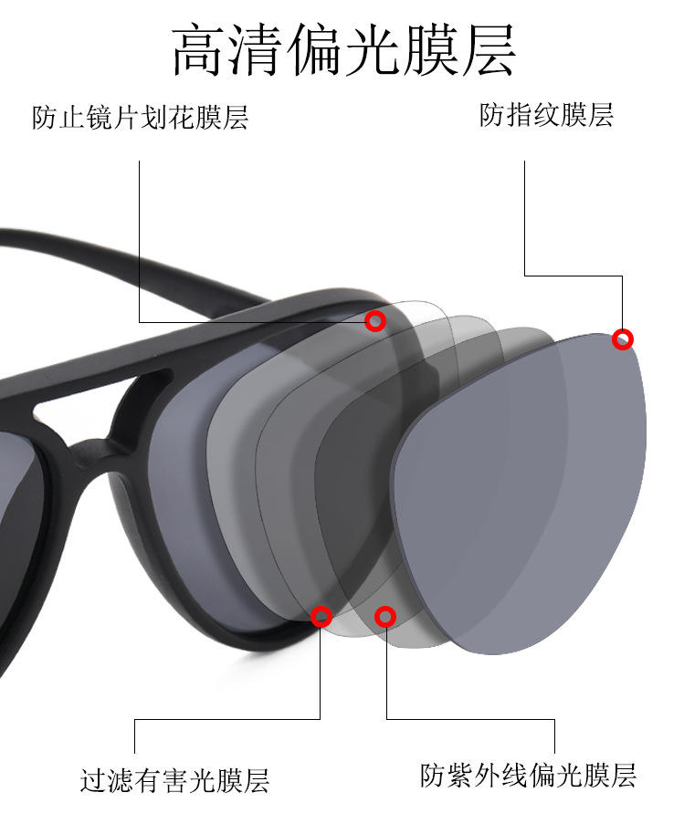 Grenzüberschreitende maßgeschneiderte Sonnenbrillen mit doppeltem Steg Sonnenbrille Grenzüberschreitende modische Outdoor-Sportbrille TAC polarisierte Sonnenbrille