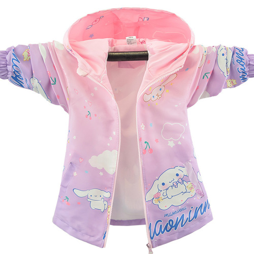 Girls' jacket, children's windproof softshell clothing for climbing, outdoor wear for girls, 2025 spring and autumn style for girls.