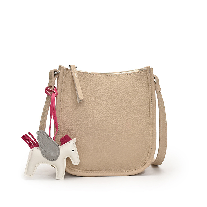 Hanfeng bolso de cuero suave para mujeres 2026 verano nuevo mini bolso de hombro bolso de viaje diario bolso