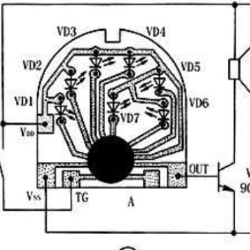 IC波涛新电子元件厂 供电子音乐芯片07闪灯 IC LED07闪灯芯片板IC
