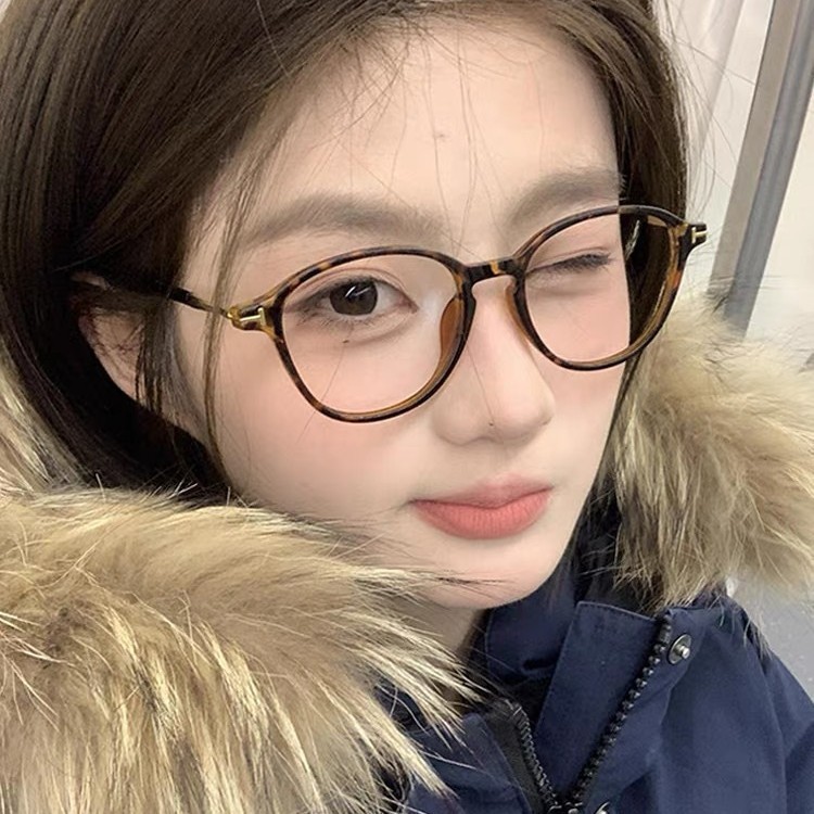 韩版玳瑁色超轻眼镜框女素颜神器可配有度数近视豹纹复古潮方圆脸|undefined