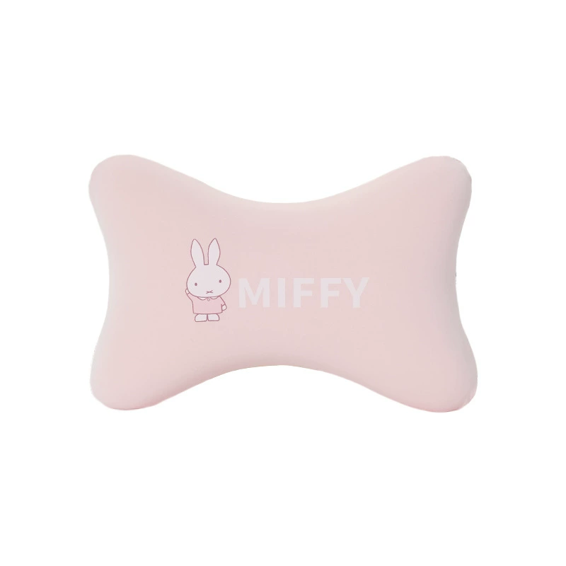 Набор автомобильных чехлов (Miffy) — подголовник, шейная и поясничная подушки, розовый, соты и айс‑шёлк