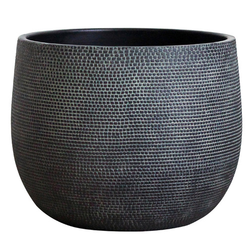 Nordic simple black texture cement flower pot creative personality large floor-standing large leaf umbrella plant living room pot