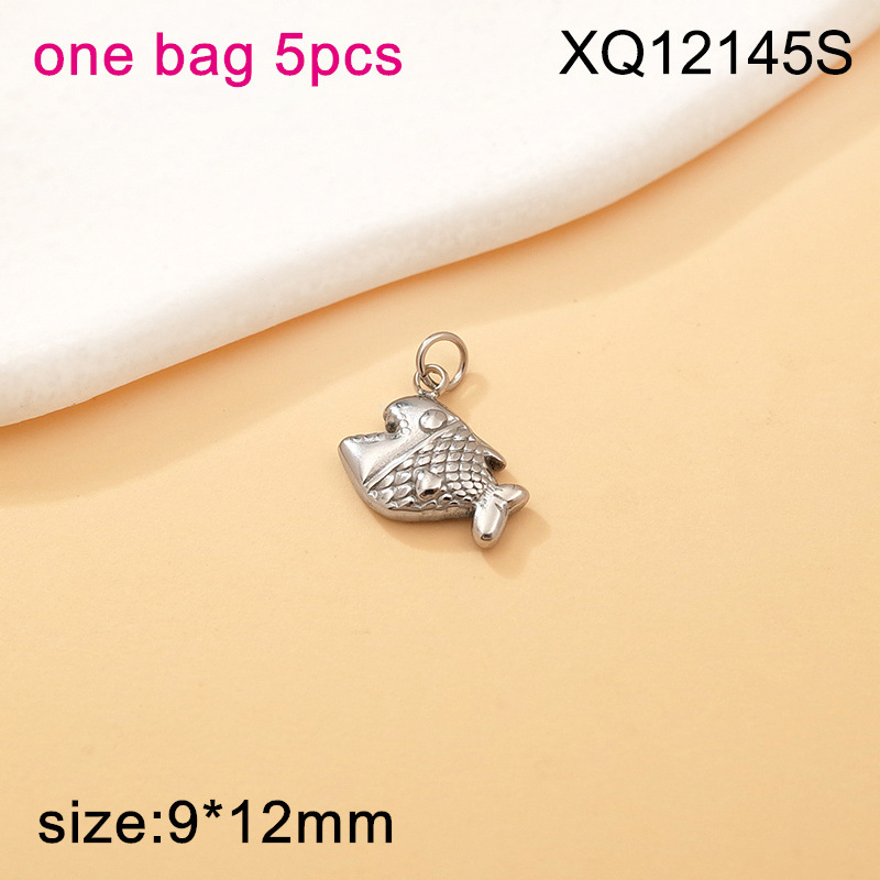 Accesorios de joyería de acero de titanio Serie de vida marina Concha Concha Estrella de mar Tortuga Collar de bricolaje Accesorios de pulsera colgante