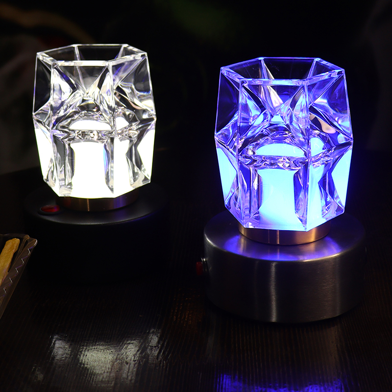 K8Led Rechargeable Bar Table Lamp Creative Decoration Desktop Night Light Atmosphere Light Clear Bar Atmosphere Light Service Lamp Table