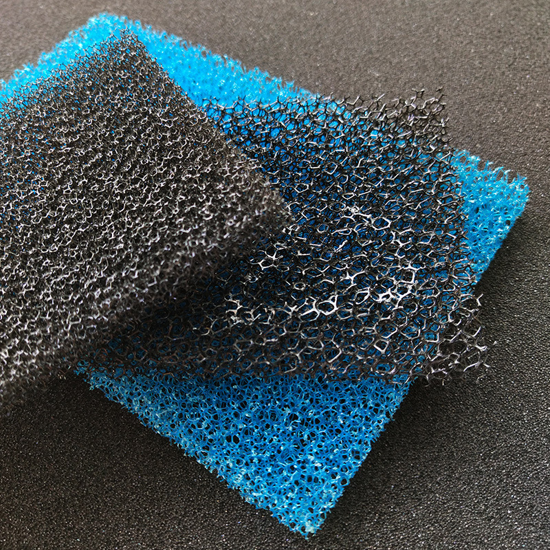 鱼缸净水生化棉蓝色初效过滤网鱼便杂质过滤粗孔海绵批发