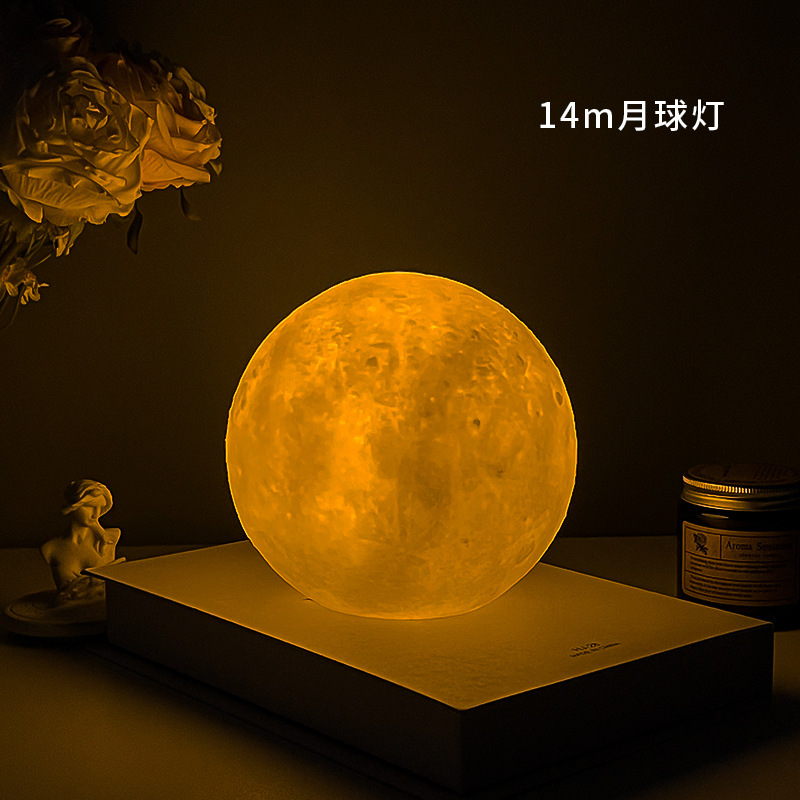 中秋节创意手绘diy月球灯led小夜灯卧室床头灯涂鸦星球灯桌面摆件|undefined